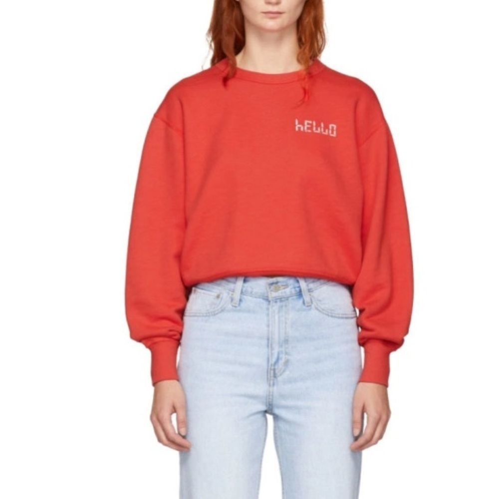 Rag & Bone Hello Sweatshirt in Candy Apple